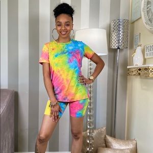 TieDye TwoPiece Short Set